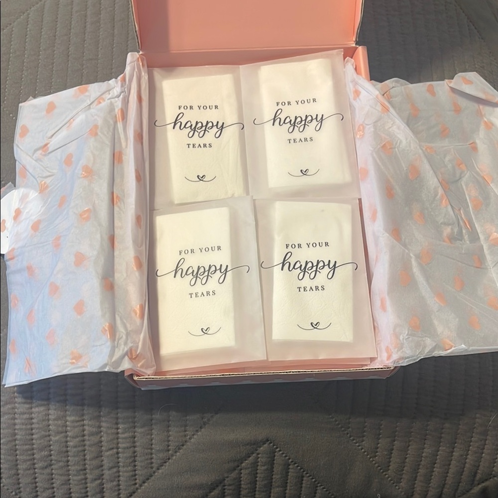 Tissue packs, for your happy tears! Wedding tissues!